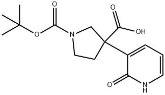 1,3-Pyrrolidinedicarboxylic acid, 3-(1,2-dihydro-2-oxo-3-pyridinyl)-, 1-(1,1-dim… Structure