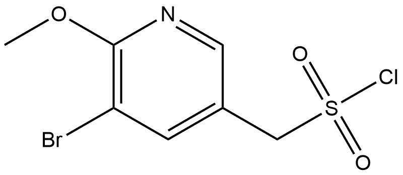 5-Bromo-6-methoxy-3-pyridinemethanesulfonyl chloride (ACI) Structure