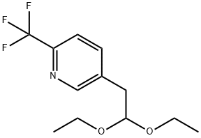 5-(2,2-diethoxyethyl)-2-(trifluoromethyl)pyridine Structure