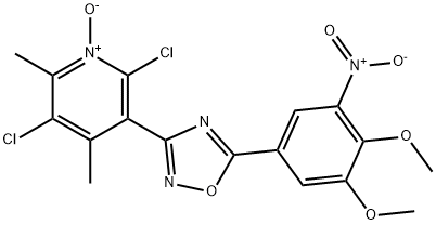 Pyridine, 2,5-dichloro-3-[5-(3,4-dimethoxy-5-nitrophenyl)-1,2,4-oxadiazol-3-yl]-4,6-dimethyl-, 1-oxide Structure