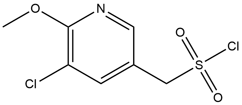 5-Chloro-6-methoxy-3-pyridinemethanesulfonyl chloride (ACI) Structure