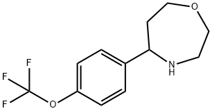 5-[4-(trifluoromethoxy)phenyl]-1,4-oxazepane hydrochloride Structure