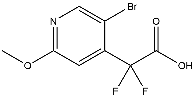 5-Bromo-α,α-difluoro-2-methoxy-4-pyridineacetic acid Structure