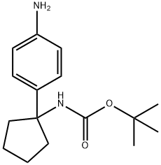 tert-Butyl (1-(4-aminophenyl)cyclopentyl)carbamate Structure