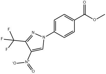 Benzoic acid, 4-[4-nitro-3-(trifluoromethyl)-1H-pyrazol-1-yl]-, methyl ester 구조식 이미지