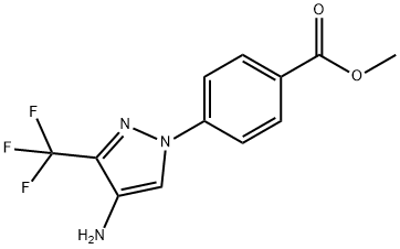 Benzoic acid, 4-[4-amino-3-(trifluoromethyl)-1H-pyrazol-1-yl]-, methyl ester Structure