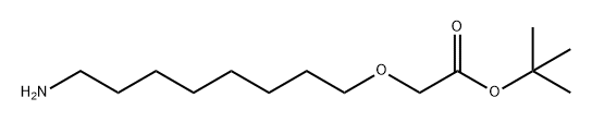 Acetic acid, 2-[(8-aminooctyl)oxy]-, 1,1-dimethylethyl ester Structure
