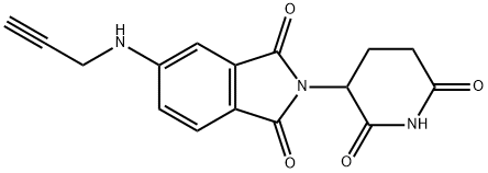 2-(2,6-Dioxopiperidin-3-yl)-5-(prop-2-yn-1-ylamino)isoindoline-1,3-dione 구조식 이미지