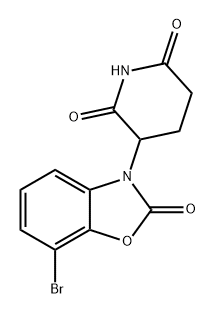 2,6-Piperidinedione, 3-(7-bromo-2-oxo-3(2H)-benzoxazolyl)- 구조식 이미지