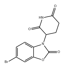 2,6-Piperidinedione, 3-(6-bromo-2-oxo-3(2H)-benzoxazolyl)- 구조식 이미지