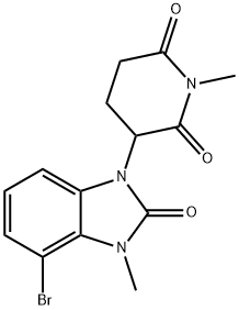 2,6-Piperidinedione, 3-(4-bromo-2,3-dihydro-3-methyl-2-oxo-1H-benzimidazol-1-yl)-1-methyl- Structure