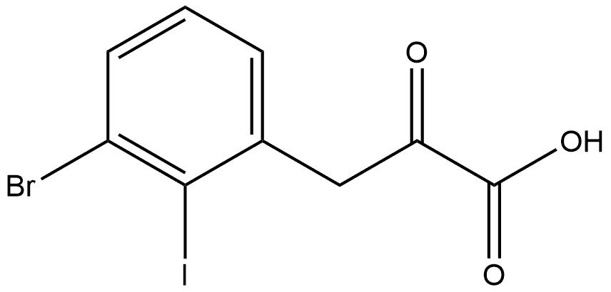 3-Bromo-2-iodo-α-oxobenzenepropanoic acid Structure