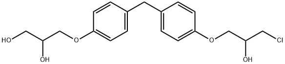 1,2-Propanediol, 3-[4-[[4-(3-chloro-2-hydroxypropoxy)phenyl]methyl]phenoxy]- Structure