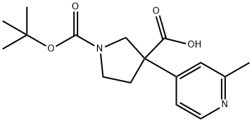 1,3-Pyrrolidinedicarboxylic acid, 3-(2-methyl-4-pyridinyl)-, 1-(1,1-dimethylethy… Structure