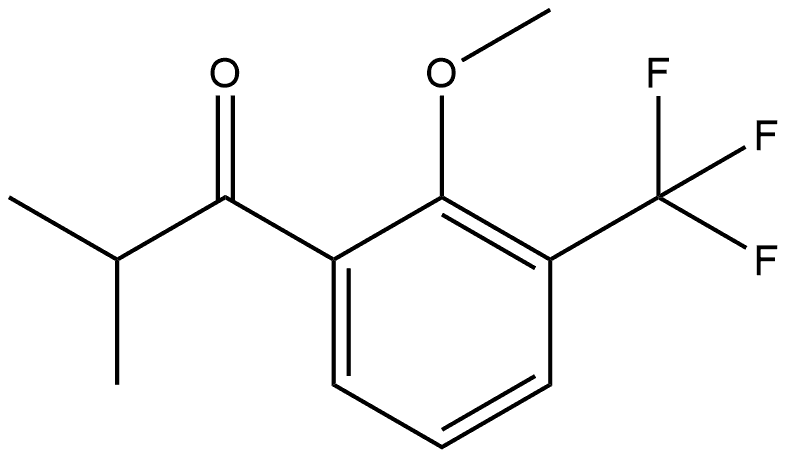 1-[2-Methoxy-3-(trifluoromethyl)phenyl]-2-methyl-1-propanone Structure