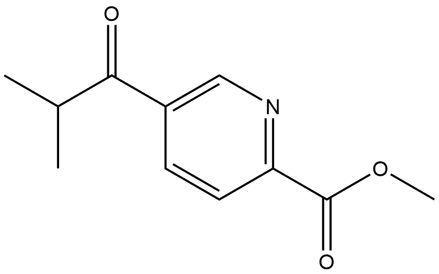 Methyl 5-(2-methyl-1-oxopropyl)-2-pyridinecarboxylate Structure