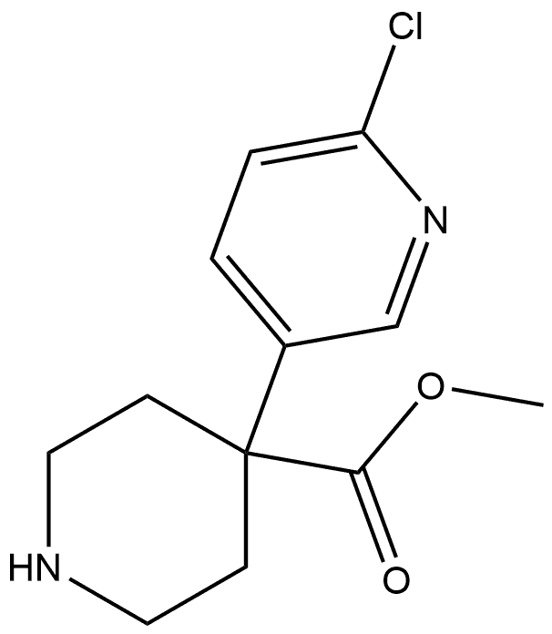 methyl 4-(6-chloro-3-pyridyl)piperidine-4-carboxylate Structure