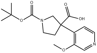 1,3-Pyrrolidinedicarboxylic acid, 3-(3-methoxy-4-pyridinyl)-, 1-(1,1-dimethyleth… Structure