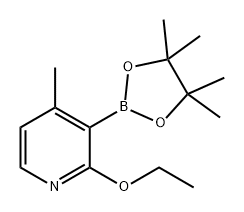 Pyridine, 2-ethoxy-4-methyl-3-(4,4,5,5-tetramethyl-1,3,2-dioxaborolan-2-yl)- 구조식 이미지