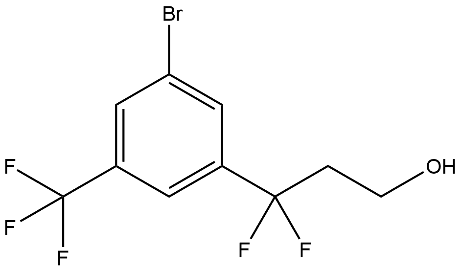 3-Bromo-γ,γ-difluoro-5-(trifluoromethyl)benzenepropanol 구조식 이미지
