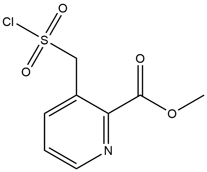 Methyl 3-[(chlorosulfonyl)methyl]-2-pyridinecarboxylate (ACI) Structure