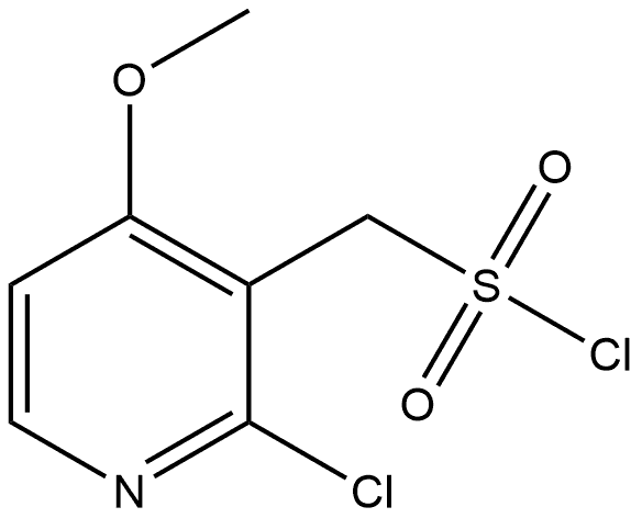 2-Chloro-4-methoxy-3-pyridinemethanesulfonyl chloride (ACI) Structure