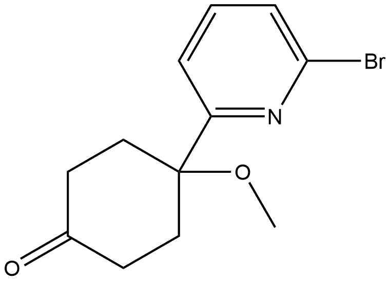 4-(6-Bromo-2-pyridinyl)-4-methoxycyclohexanone Structure