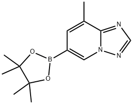 [1,2,4]Triazolo[1,5-a]pyridine, 8-methyl-6-(4,4,5,5-tetramethyl-1,3,2-dioxaborolan-2-yl)- Structure