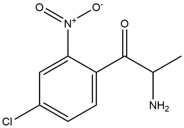 2-amino-1-(4-chloro-2-nitrophenyl)propan-1-one Structure