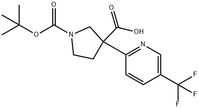 1,3-Pyrrolidinedicarboxylic acid, 3-[5-(trifluoromethyl)-2-pyridinyl]-, 1-(1,1-d… Structure