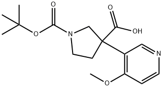 1,3-Pyrrolidinedicarboxylic acid, 3-(4-methoxy-3-pyridinyl)-, 1-(1,1-dimethyleth… Structure