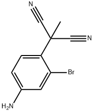 2-(4-Amino-2-bromophenyl)-2-methylmalononitrile Structure