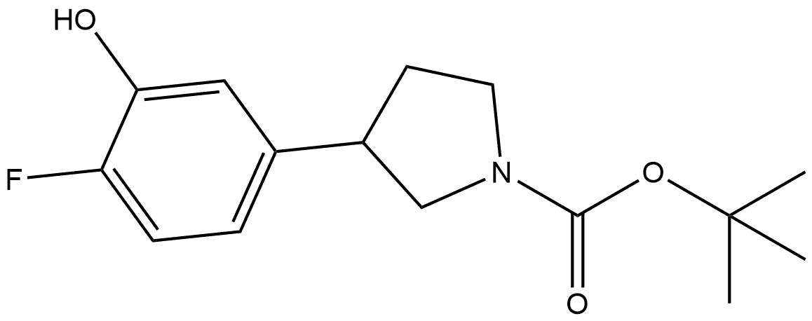 5-(1-Boc-3-pyrrolidinyl)-2-fluorophenol Structure