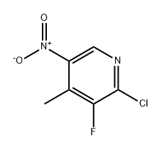 Pyridine, 2-chloro-3-fluoro-4-methyl-5-nitro- Structure