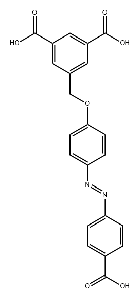 1,3-Benzenedicarboxylic acid, 5-[[4-[(1E)-2-(4-carboxyphenyl)diazenyl]phenoxy]methyl]- 구조식 이미지