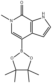 7H-Pyrrolo[2,3-c]pyridin-7-one, 1,6-dihydro-6-methyl-4-(4,4,5,5-tetramethyl-1,3,2-dioxaborolan-2-yl)- Structure