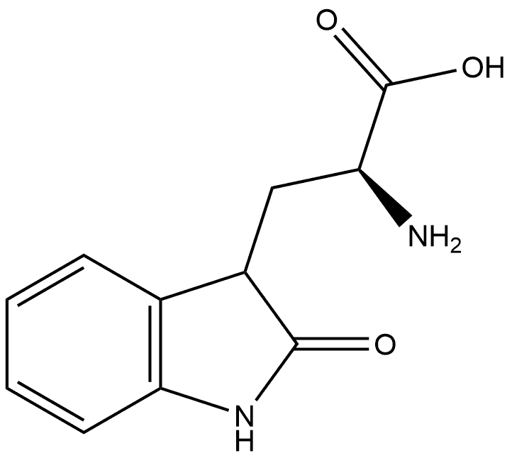 1H-Indole-3-propanoic acid, α-amino-2,3-dihydro-2-oxo-, (αS)- 구조식 이미지