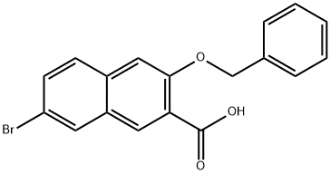 2-Naphthalenecarboxylic acid, 7-bromo-3-(phenylmethoxy)- Structure