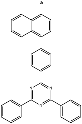 1,3,5-Triazine, 2-[4-(4-bromo-1-naphthalenyl)phenyl]-4,6-diphenyl- Structure