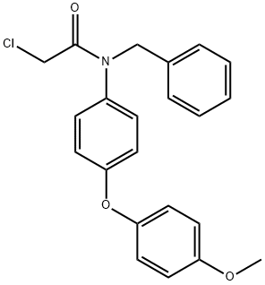 Acetamide, 2-chloro-N-[4-(4-methoxyphenoxy)phenyl]-N-(phenylmethyl)- Structure