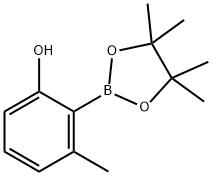 Phenol, 3-methyl-2-(4,4,5,5-tetramethyl-1,3,2-dioxaborolan-2-yl)- Structure
