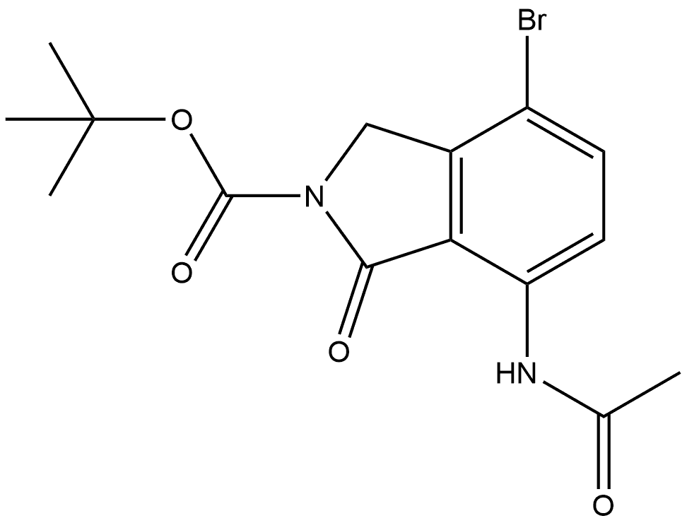 Tert-butyl 7-acetamido-4-bromo-1-oxoisoindoline-2-carboxylate Structure