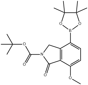 1,1-Dimethylethyl 1,3-dihydro-7-methoxy-1-oxo-4-(4,4,5,5-tetramethyl-1,3,2-dioxaborolan-2-yl)-2H-isoindole-2-carboxylate Structure