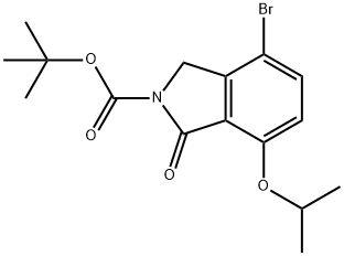 2H-Isoindole-2-carboxylic acid, 4-bromo-1,3-dihydro-7-(1-methylethoxy)-1-oxo-, 1,1-dimethylethyl ester Structure