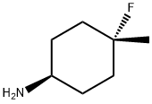 Cyclohexanamine, 4-fluoro-4-methyl-, cis- Structure