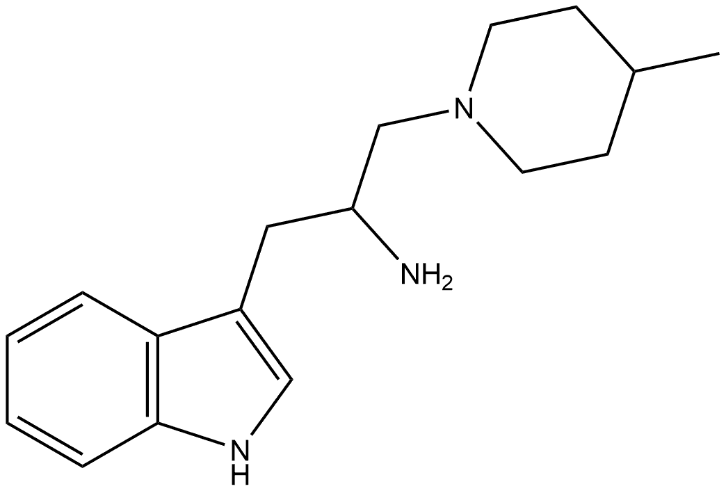 1-(1H-indol-3-yl)-3-(4-methylpiperidin-1-yl)propan-
2-amine Structure