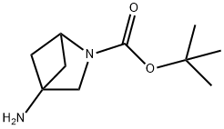 2-Azabicyclo[2.1.1]hexane-2-carboxylic acid, 4-amino-, 1,1-dimethylethyl ester 구조식 이미지