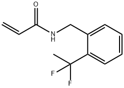 N-{[2-(1,1-difluoroethyl)phenyl]methyl}prop-2-enamide 구조식 이미지