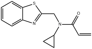 N-[(1,3-benzothiazol-2-yl)methyl]-N-cyclopropylpr
op-2-enamide Structure