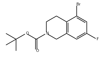 2(1H)-Isoquinolinecarboxylic acid, 5-bromo-7-fluoro-3,4-dihydro-, 1,1-dimethylethyl ester Structure